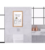BK Home Banyo Tuvalet Dekoratif Retro Ahşap Tablo-16