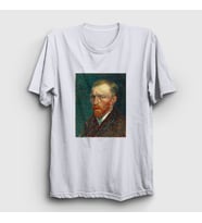 Presmono Unisex Beyaz Portrait Art Painter Vincent Van Gogh T-Shirt 303090tt
