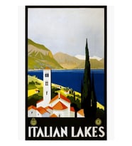 Italyan Gölleri Poster Tablo Ahşap Poster Dekoratif