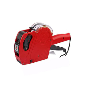 Etiket Makinesi Kırmızı 1 Adet Fiyat Etiket Makinası 8 Haneli Yedek Kartuşlu Mağaza Dükkan Market İçin İdeal