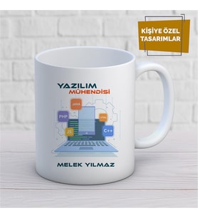 Kişiye Özel İsim Yazılabilir Yazılım Mühendisi Kupa Bardak