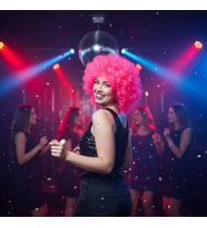 Animasyon Parti Palyaço Peruğu / Neon Pembe