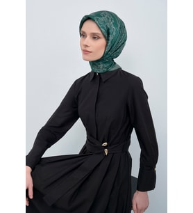 Armine Saf İpek Sura Eşarp-2026 İlkbahar-Yaz- 953700D (Zümrüt Yeşili)