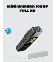 Mini Güvenlik Kamerası 1080P 3MP Fotoğraf 180° Ayarlanabilir Lens USB Şarjlı