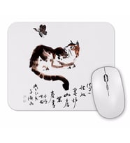 Cat Butterfly Kedi  Mouse Pad