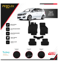 Opel Zafıra B 2006-2011 3D Havuzlu Paspas (Siyah - Beyaz)