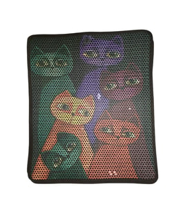 Nanbell Büyük Elekli Çift Katlı Kedi Kumu Paspası 75X59 cm Desenli No:12