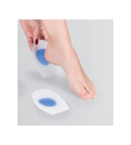 Kadın Silikon Tabanlık Ortopedik Ayakkabı Topukluk Jel Yastık Topuk Dikeni Tabanlık 6 x 10.5 cm (Beyaz-Mavi)