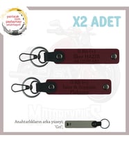 Hız Aşıkları İçin İsim Plaka ve 0 Rh (+) Kan Grubu, Kişisel, Acil Durum Deri x2 Anahtarlık, Bordo-Gr (Çok Renkli)