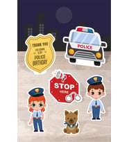Polis Temalı Doğum Günü * Ayaklı Pano Seti
