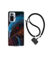 Xiaomi Redmi Note 10s Kılıf Silikon Ipli Boyun Askılı Desenli Şahin 1756