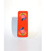 Dikdörtgen Tepsi Kuşlu Kırmızı (12 X 33 Cm)