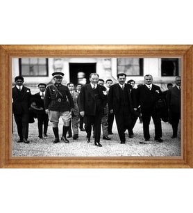 EV İŞYERİ OFİS İÇİN ALTIN ÇERÇEVELİ PASPARTULU TABLO VB249