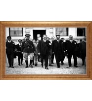 EV İŞYERİ OFİS İÇİN ALTIN ÇERÇEVELİ PASPARTULU TABLO VB249
