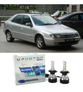 Citroen Xsara Led Xenon Uzun + Kısa Far Ampulü H4 Access Yeni Seri Beyaz