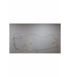 110cm-48cm Dilsiz Türkiye Haritası + kalem