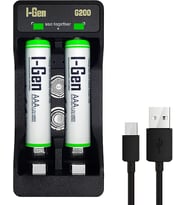 Batteries G290 2’li AA/AAA/9V Pil Şarj Aleti + 2 Adet AAA İnce Kalem 900 mAh 1.2V Ni-MH Şarj Edilebilir Pil Seti