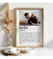Çocuk Kalbi Atölyesi - Minimalist Fotoğraflı Baba Tanımı Tasarım Tablo, Babalar Günü Hediyesi, Babalar Günü Tablosu