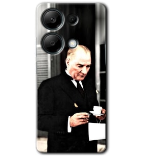 Redmi Note 13 Pro 4G Kılıf HD Desen Baskılı Kılıf - Atatürk Türk Kahvesi