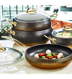 Collection 9 Parça Granit Küre Model Tencere Seti