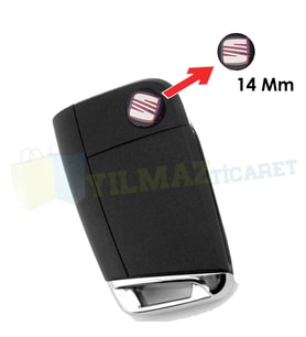 Seat Metal Alaşım Logo Amblem Arma 3M 1 Ad 14 Mm Yüksek Kalite (ANAHTARLIK DEĞİLDİR)