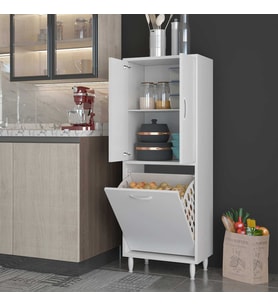 MODİLAYN GAMZEM 55x138 cm Erzak Sepetli Mutfak Dolabı