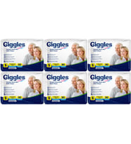 Giggles Hasta Bezi Yetişkin Bel Bantlı Tekstil Yüzey Küçük - Small (S) 180 Adet (6PK*30)