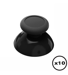 10 Adet Nintendo Switch Pro Analog Topuz 3D Joystick Başlık Thumb Sticks Yedek Parça (Siyah)