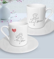 BK Gift Kişiye Özel Sevgililer Temalı 2’li Türk Kahvesi Fincanı, Sevgililer Günü Hediyesi, Sevgiliye Hediye, Ev Hediyesi-11