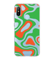Xiaomi Mi A2 Lite Uyumlu Kapak Renkli Desen Tasarımlı Şeffaf Silikon Kılıf