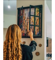 AHŞAP AÇILIR PENCERE MANZARA DEKORASYON