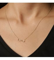 Gold Parlak Sonsuzluk Kolye (Altın)