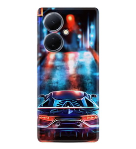 Vivo V29 Lite Kılıf Silikon Desen Özel Seri Neon Cars 1724