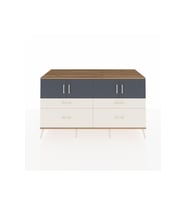 Kronos Konsol 2 Raflı 4 Çekmeceli 4 Kapaklı 176x59x99 Çam-Antrasit/Aytaşı