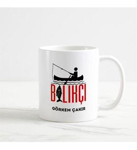 Balıkçı Kupa Bardak (1. Tasarım) (Beyaz)