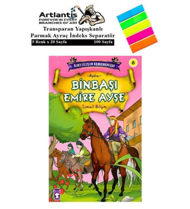 Binbaşı Emire Ayşe İsmail Bilgin 96 Sayfa Karton Kapak 1 Adet Fosforlu Transparan Kitap Ayraç 1 Paket (Siyah)