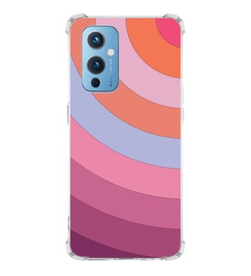 PrintiFy OnePlus 9 Uyumlu Köşe Korumalı Renk Cümbüşü F Tasarımlı Şeffaf Silikon Kılıf