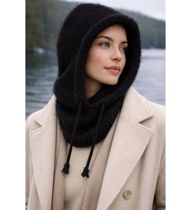 Premium Yumoş Balaklava – Ultra Yumuşak Kapüşonlu Boyunluk (Siyah)