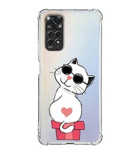 Xiaomi Redmi Note 11 Pro  Köşe Korumalı Antishock Kapak Coolcat Tasarımlı Şeffaf Kılıf