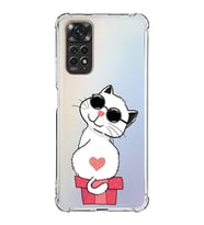 Xiaomi Redmi Note 11 Pro  Köşe Korumalı Antishock Kapak Coolcat Tasarımlı Şeffaf Kılıf