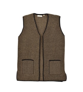 Kadın Anne Cepli Triko Yelek BGL-ST04133 (Camel)