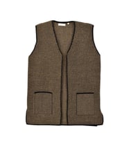 Kadın Anne Cepli Triko Yelek BGL-ST04133 (Camel)