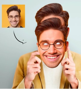 BK Gift Kişiye Özel Fotoğraflı Eğlenceli Parti Yüz Maskesi