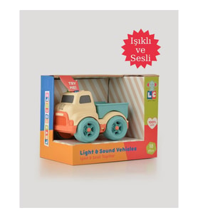 Let's Be Child Sesli ve Işıklı Minik Pikap 31016 Bej - Turkuaz Kasalı, Çocuklar İçin Oyuncak Pikap