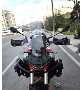 MOTOCAM Aprilia Tuareg 660 Ön Cam 2022-2026 Model 58cm Şeffaf Renkli 4mm