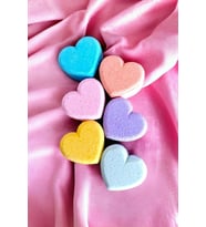 Romantik Kalpler 6'lı 55 gr Banyo Bombası / Pedikür Topu / Banyo Topu