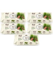 Fibril Islak Havlu Mendil 90 Yaprak Mistik Sedir Ağacı Plastik Kapaklı (5 Li Set) 450 Yaprak