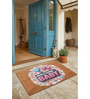 Valerine Life Kapı Önü Paspası 45x70cm Kaymaz Taban Dekoratif iç Dış Mekan Hoş Geldin Bebek