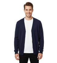 Erkek Spor Selanik Düğmeli Hırka Regular Kalıp BGL-ST04873 (Lacivert)