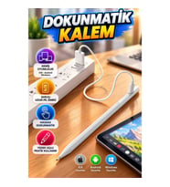 Universal Dokunmatik Kalem iOS Android Windows Uyumlu Yedek Uçlu Çizim ve Yazı Kalemi